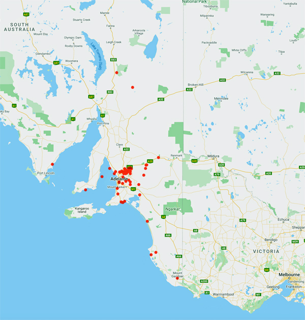 collecting locality map for 'Behr, H.H.'