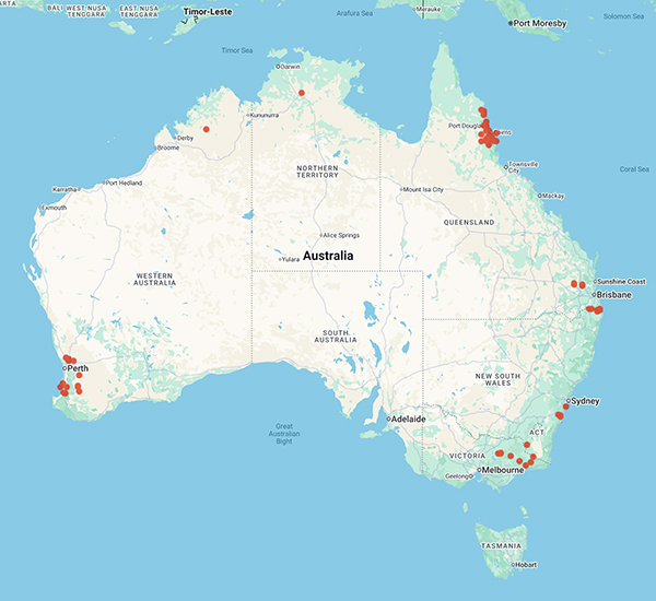 collecting locality map for 'Churchill, S.P.'