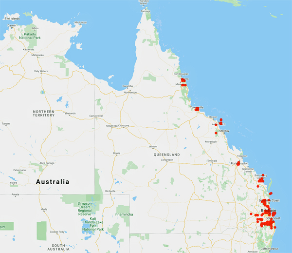 collecting locality map for 'Goy, D.A.'