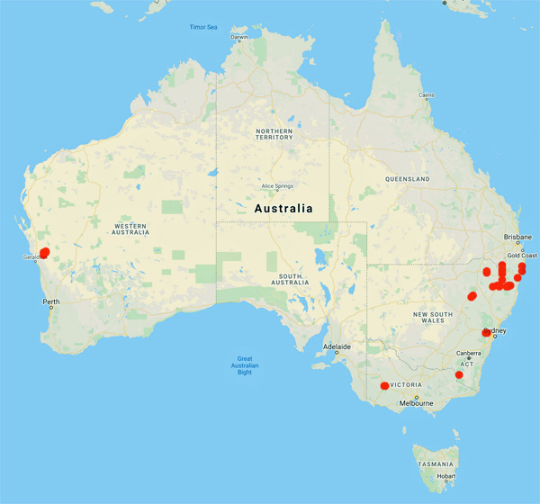 collecting locality map for 'McCusker, A.'