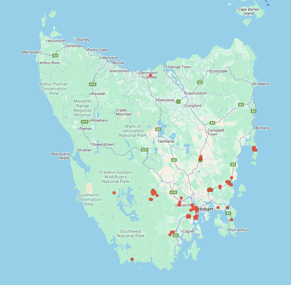 collecting locality map for 'Rodway, O.'