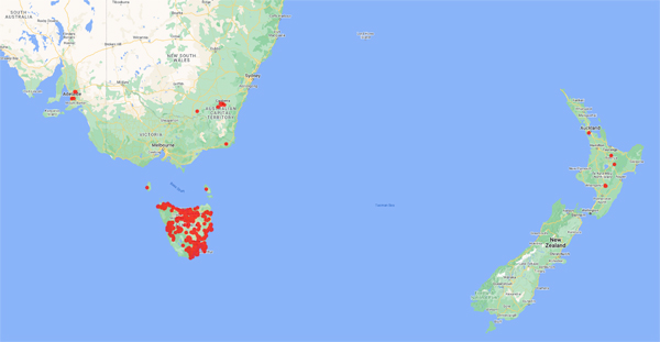 collecting locality map for 'Somerville, J.'