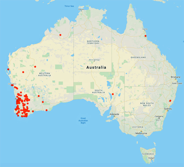 collecting locality map for 'Stoward, F.'