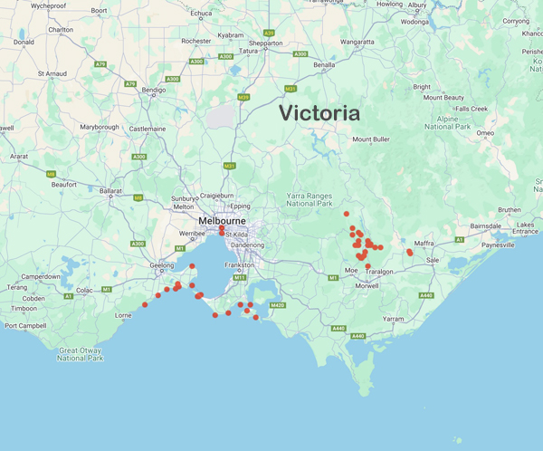 collecting locality map for 'Tisdall, H.T.N.'